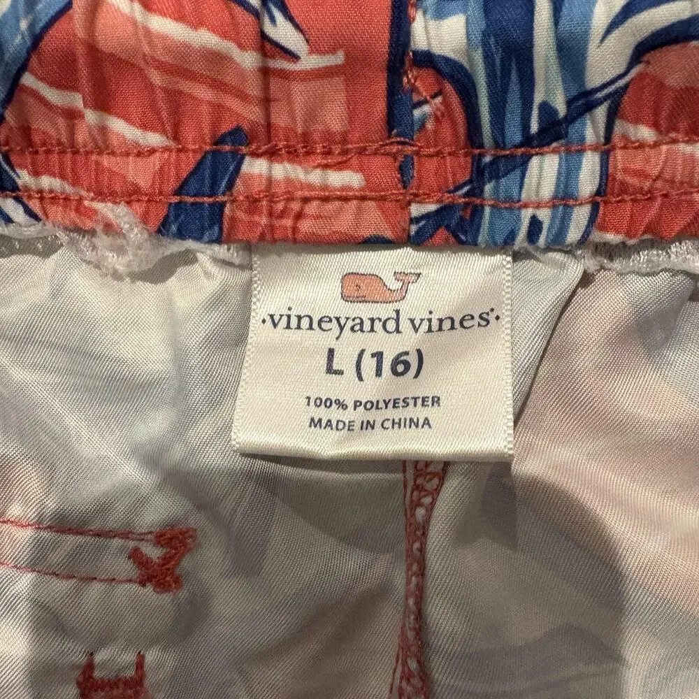 Vineyard Vines Swim Trunks Boys Large Marlin Starfish Pattern Board Shorts READ‎ - Picture 2 of 16
